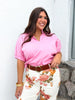 Blushing Beauty Top - Reg & Curvy - Macoma Boutique100 Short Sleeve