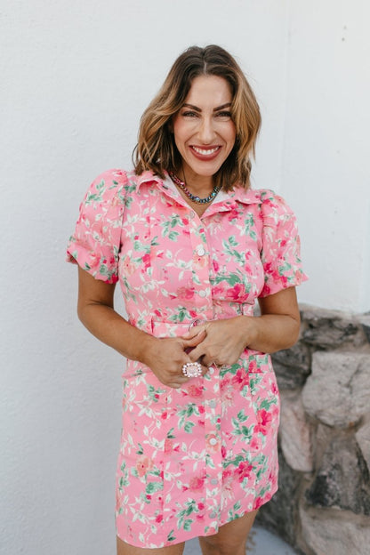 Blushing Floral Dress - Macoma Boutique250 Dresses