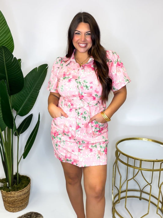 Blushing Floral Dress - Macoma Boutique250 Dresses
