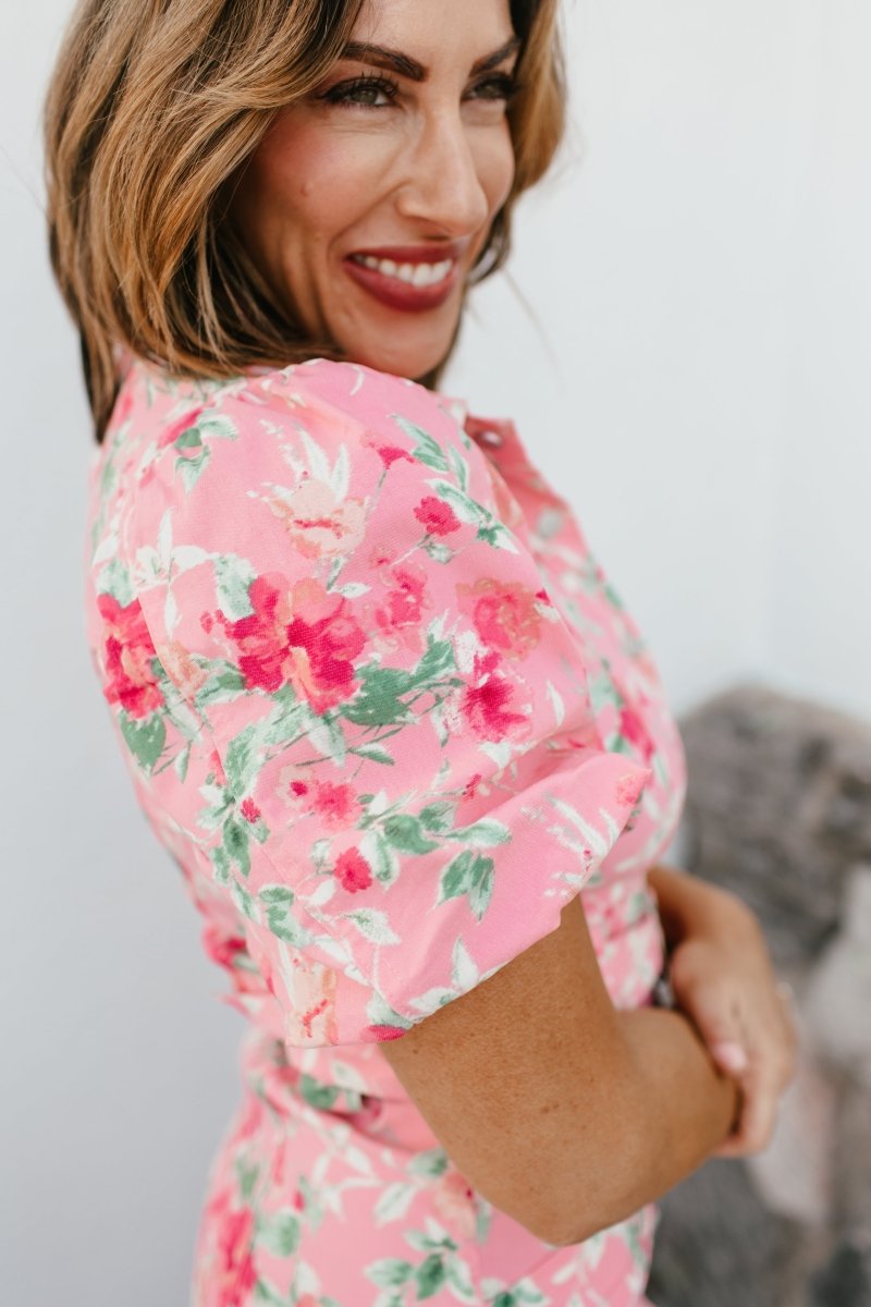 Blushing Floral Dress - Macoma Boutique250 Dresses