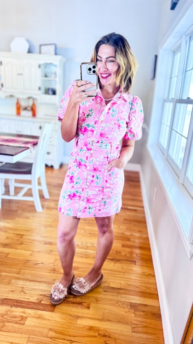 Blushing Floral Dress - Macoma Boutique250 Dresses