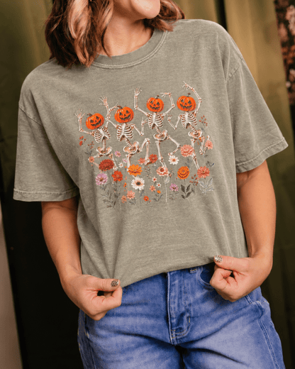 Boho Skeletons Graphic Tee - FINAL SALE - Macoma Boutique555 Presales