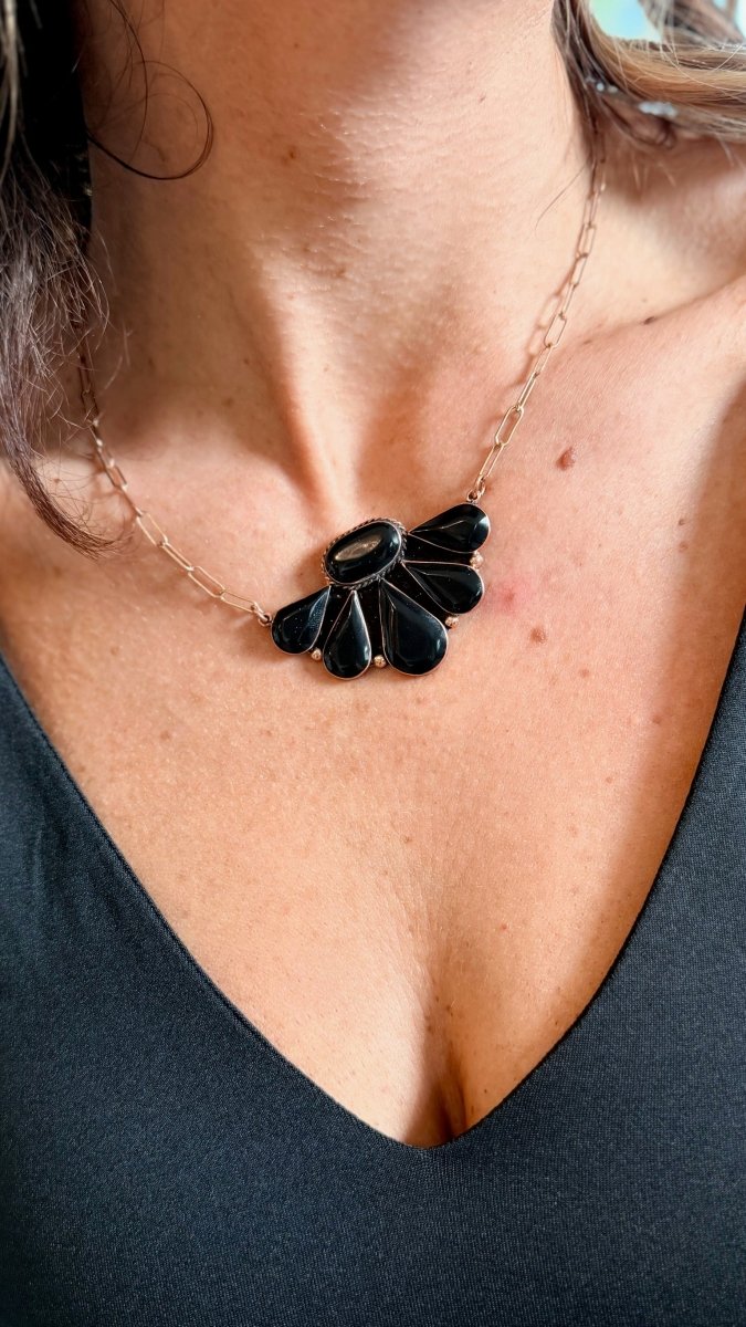 Boho Sol: Cowgirl At Heart Necklace In Black - Macoma Boutique315 Jewelry
