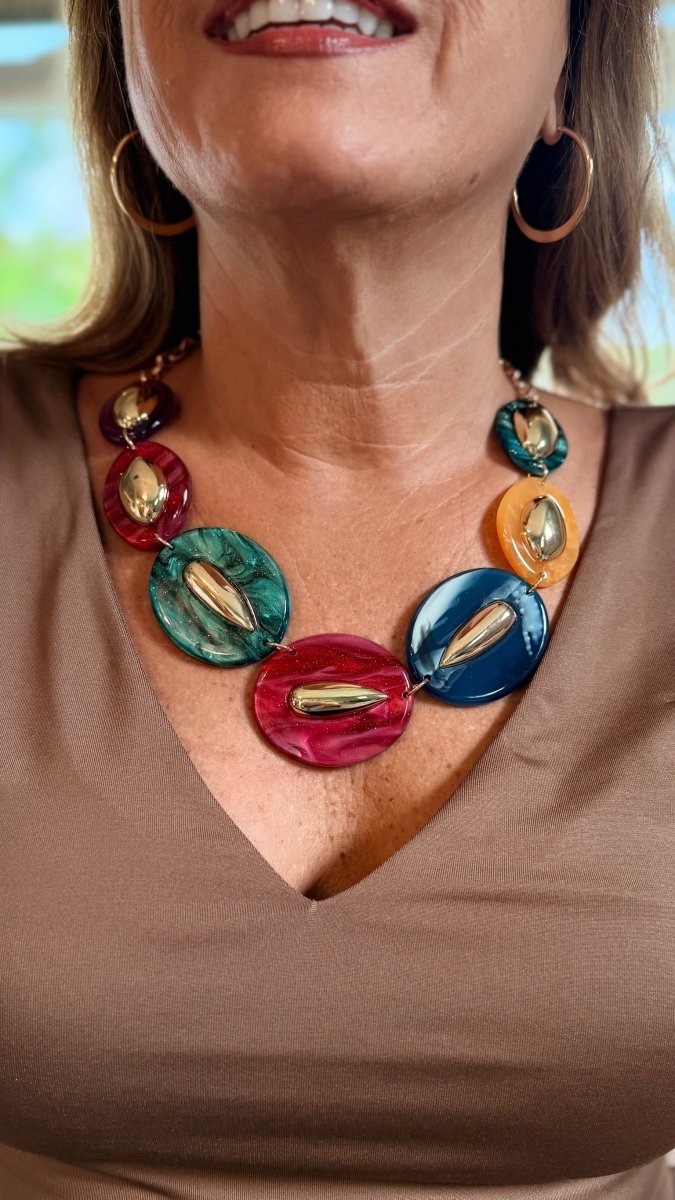 Boldly Beautiful Necklace Set in Multi - Macoma Boutique315 Jewelry