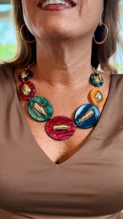 Boldly Beautiful Necklace Set in Multi - Macoma Boutique315 Jewelry