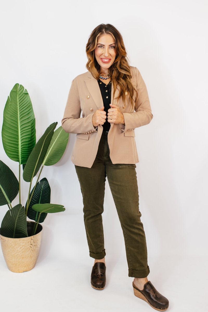 Boss Babe Blazer in Coco - Macoma Boutique240 Jackets/Blazers