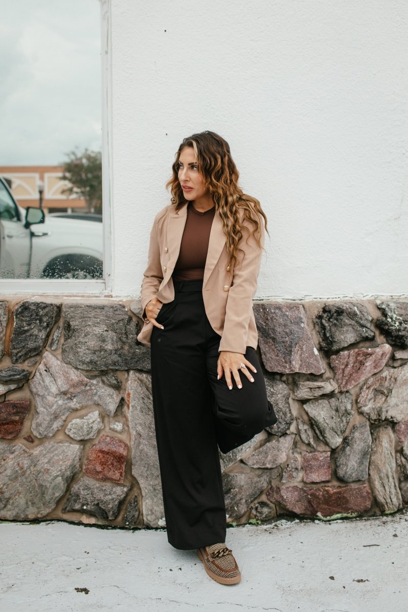 Boss Babe Blazer in Coco - Macoma Boutique240 Jackets/Blazers