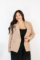 Boss Babe Blazer in Coco - Macoma Boutique240 Jackets/Blazers
