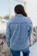 Botanical Blues Denim Shirt - Macoma Boutique120 Long Sleeve