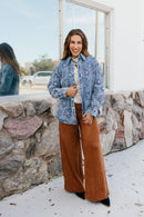 Botanical Blues Denim Shirt - Macoma Boutique120 Long Sleeve