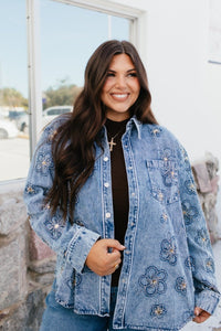 Botanical Blues Denim Shirt