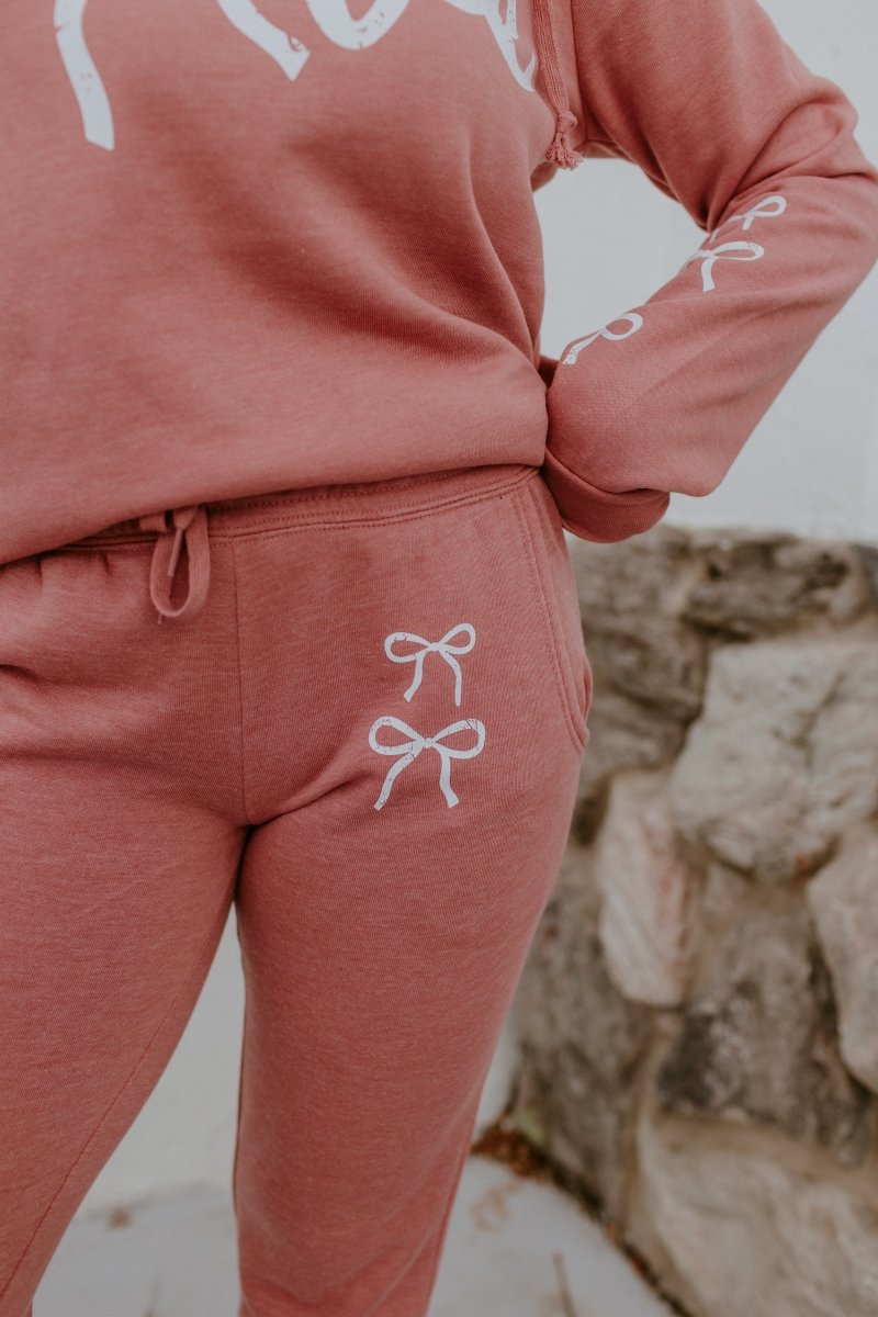Bow Love Graphic Sweatpants - FINAL SALE - Macoma Boutique555 Presales