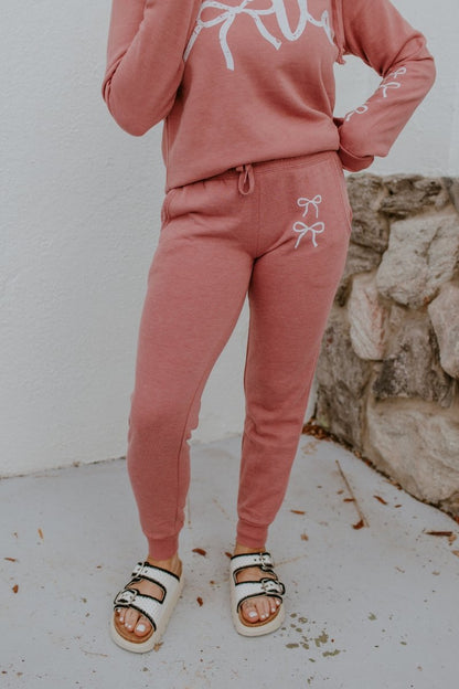 Bow Love Graphic Sweatpants - FINAL SALE - Macoma Boutique555 Presales