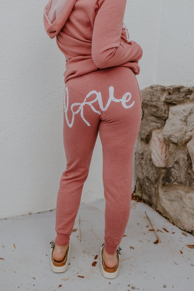 Bow Love Graphic Sweatpants - FINAL SALE - Macoma Boutique555 Presales