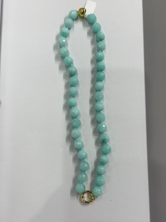 Bright Idea 10MM Necklace in Light Turquoise - Macoma Boutique315 Jewelry