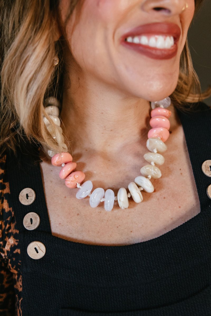 Bright Side Necklace In Blushing Pearl - Macoma Boutique315 Jewelry