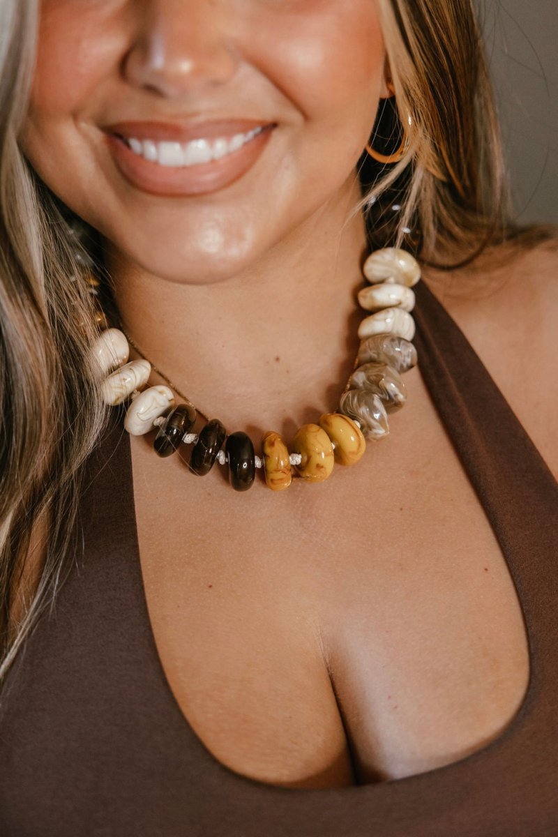 Bright Side Necklace In Mocha Mist - Macoma Boutique315 Jewelry