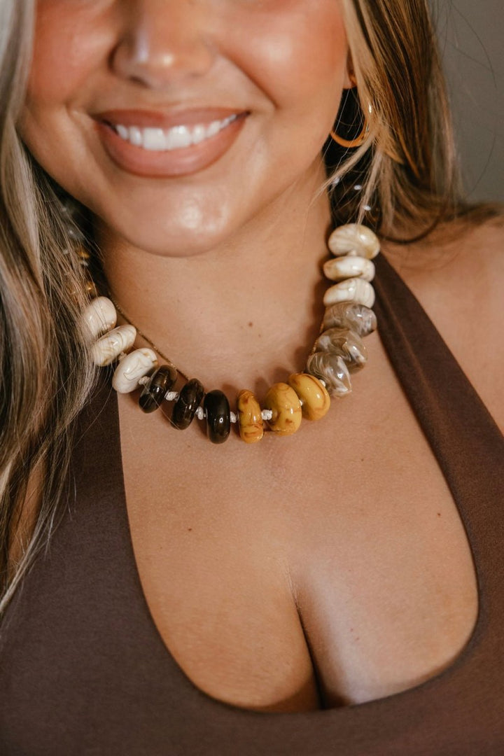 Bright Side Necklace In Mocha Mist - Macoma Boutique315 Jewelry
