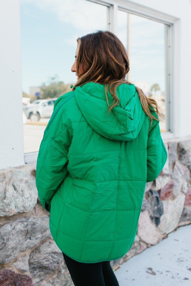 Bright Side Puffer Jacket In Green - Macoma Boutique240 Jackets/Blazers