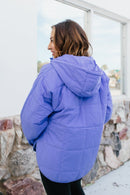 Bright Side Puffer Jacket In Purple - Macoma Boutique130 Sweaters