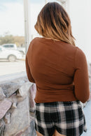 Brown Sugar Keyhole Top - Macoma Boutique120 Long Sleeve