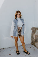 Buttoned Blooms Denim Shirt - Macoma Boutique240 Jackets/Blazers