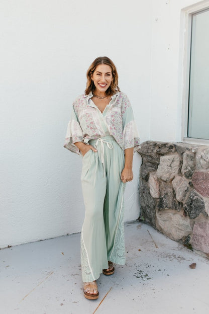 Buttons In A Row Top - Macoma Boutique100 Short Sleeve