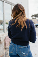 Cabernet Cozy Cardigan In Navy - Macoma Boutique220 Cardigans/Kimonos