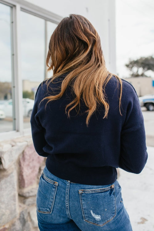 Cabernet Cozy Cardigan In Navy - Macoma Boutique220 Cardigans/Kimonos
