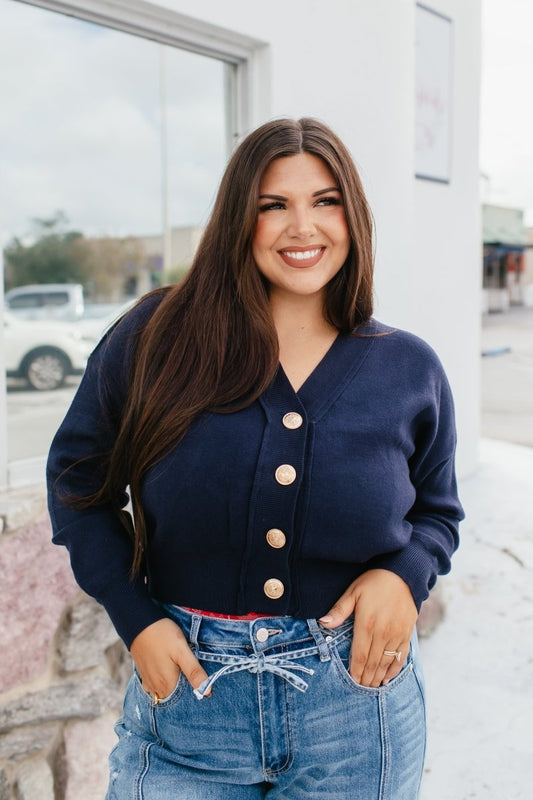 Cabernet Cozy Cardigan In Navy - Macoma Boutique220 Cardigans/Kimonos
