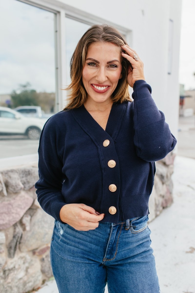 Cabernet Cozy Cardigan In Navy - Macoma Boutique220 Cardigans/Kimonos