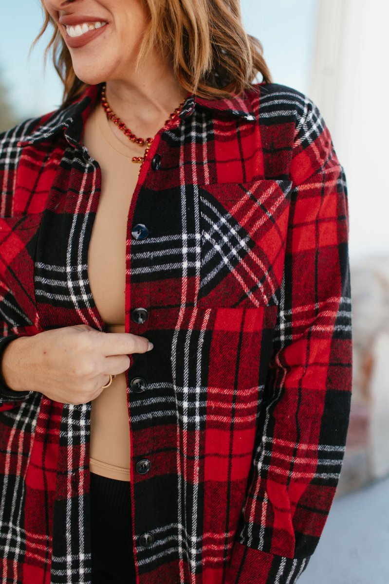 Cabin Comfort Top In Red - Macoma Boutique120 Long Sleeve