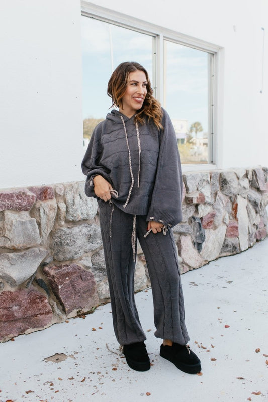 Cable Crush Knit Hoodie - Macoma Boutique290 Loungewear/Sets
