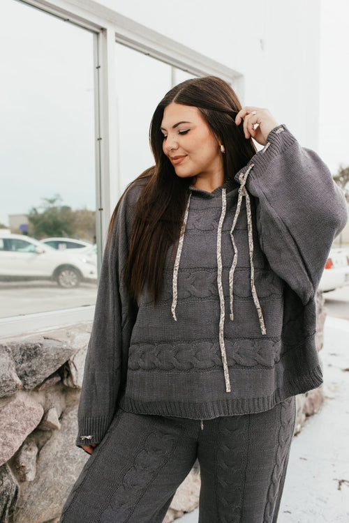 Cable Crush Knit Hoodie - Macoma Boutique290 Loungewear/Sets