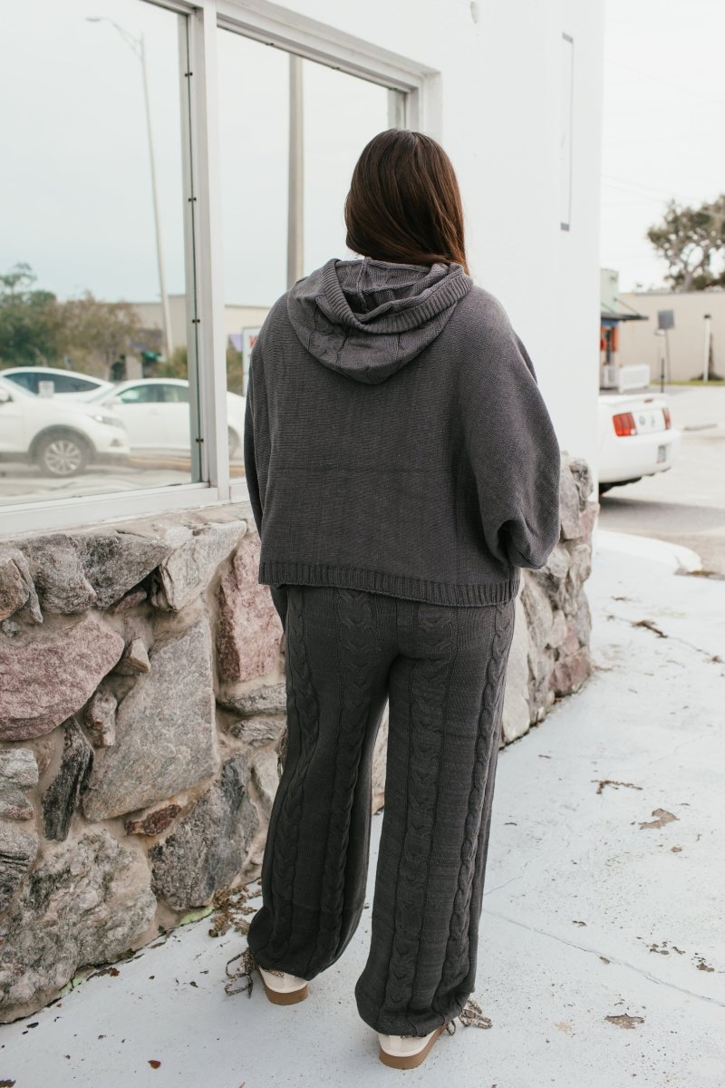 Cable Crush Knit Hoodie - Macoma Boutique290 Loungewear/Sets