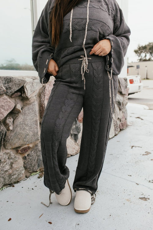 Cable Crush Knit Pants - Macoma Boutique290 Loungewear/Sets
