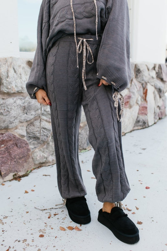 Cable Crush Knit Pants - Macoma Boutique290 Loungewear/Sets