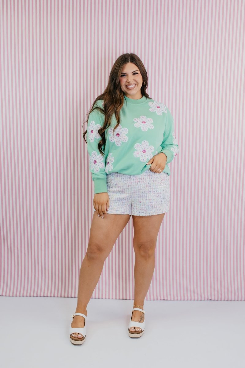 Candy Confetti Tweed Shorts - Macoma Boutique180 Shorts