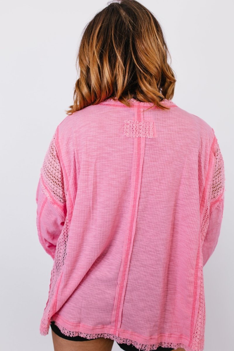 Candy Pink Top - FINAL SALE - Macoma Boutique120 Long Sleeve