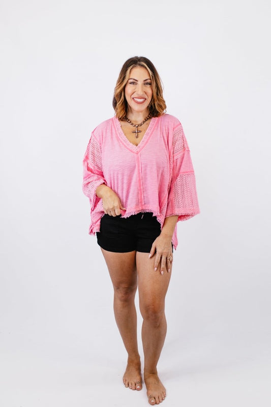 Candy Pink Top - FINAL SALE - Macoma Boutique120 Long Sleeve