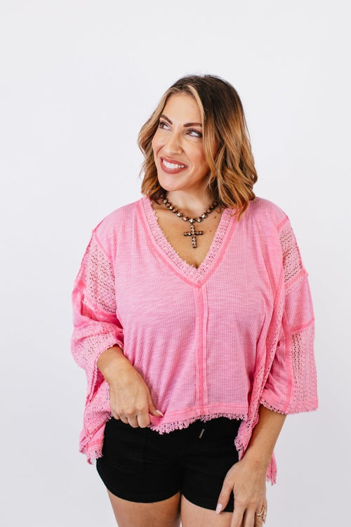Candy Pink Top - FINAL SALE - Macoma Boutique120 Long Sleeve