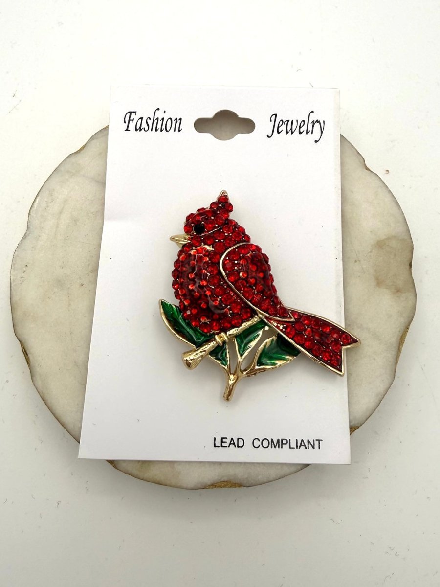 Cardinal Brooch - Macoma Boutique310 Accessories