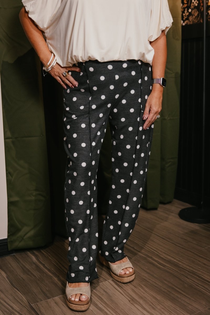 Casually Cool Pants In Polka Dot - Reg & Curvy - Macoma Boutique210 Other Bottoms