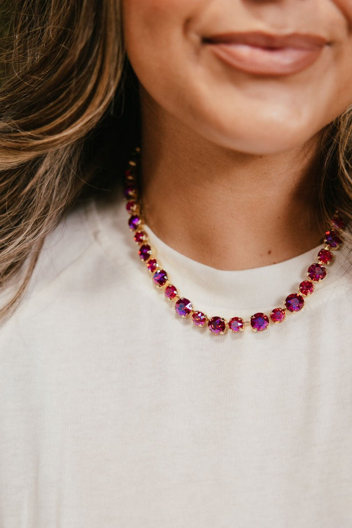 Catching Compliments Necklace 8/10MM in Hot Pink - Macoma Boutique315 Jewelry