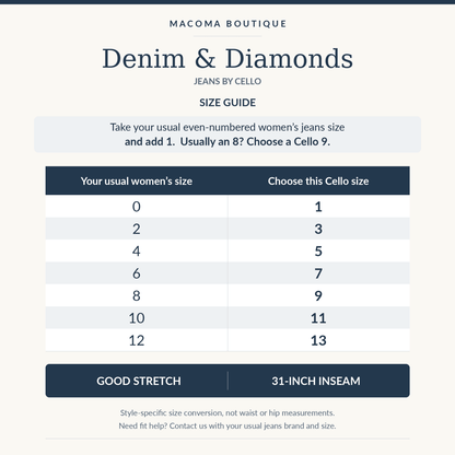 Cello Denim and Diamonds Jeans - Macoma Boutique170 Denim