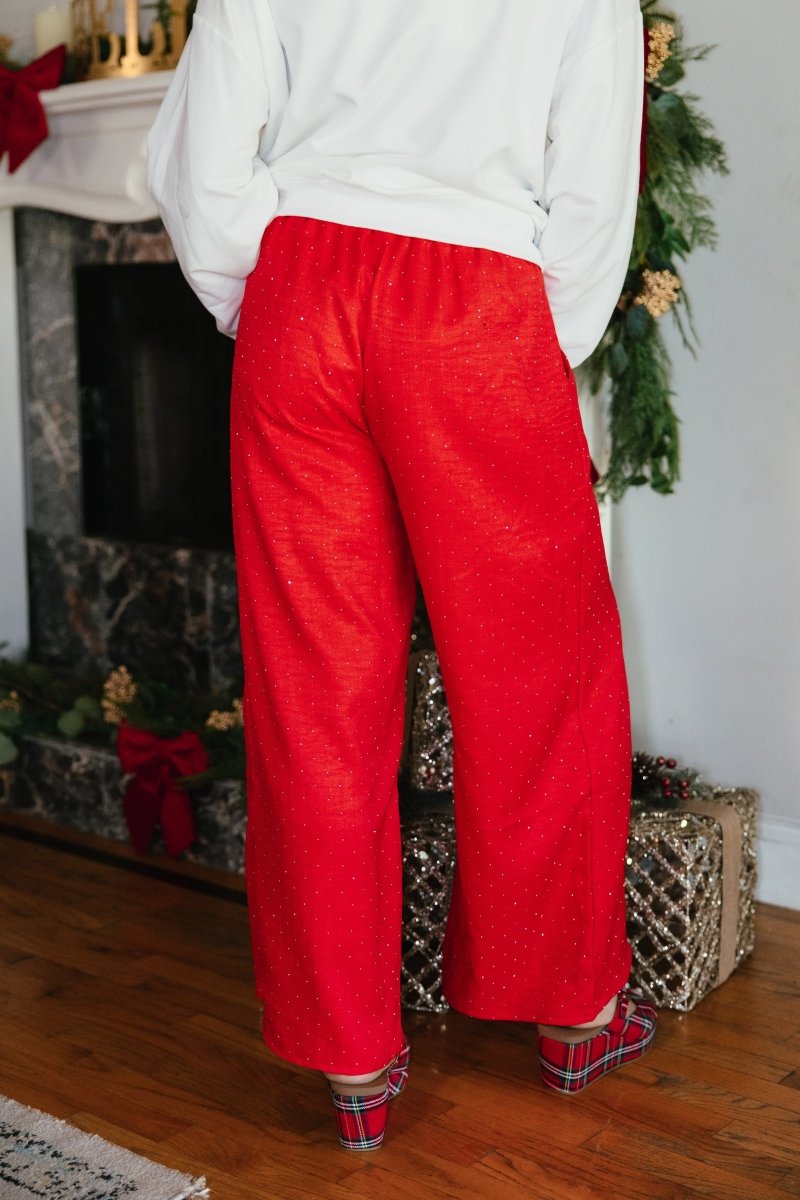 Center Stage Pants In Red - Reg & Curvy - Macoma Boutique210 Other Bottoms