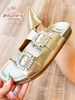 Champagne Stellar Sandals - FINAL SALE - Macoma Boutique304 Sandals