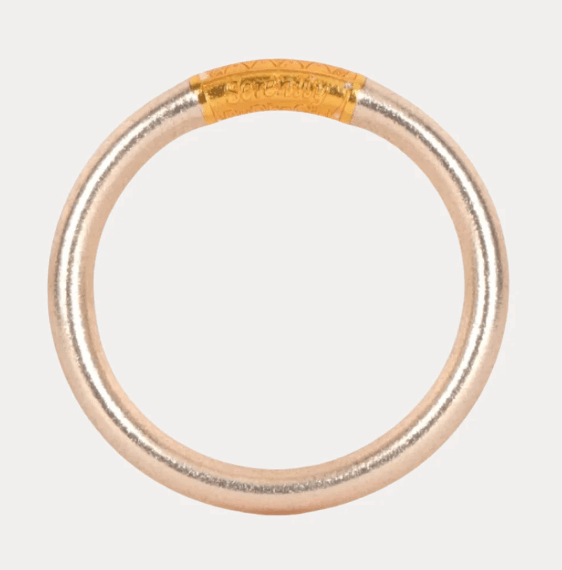 Champagne Tzubbie All Weather Bangle In Serenity Prayer - Macoma Boutique310 Accessories/Jewelry