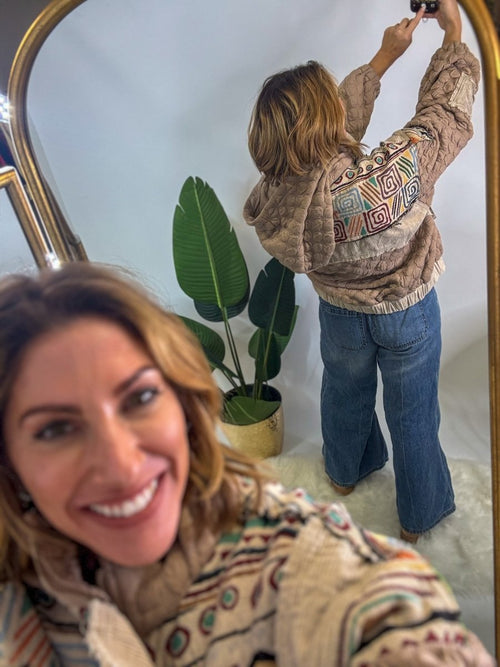 Change of Pattern Quilted Jacket - Macoma Boutique230 Outerwear