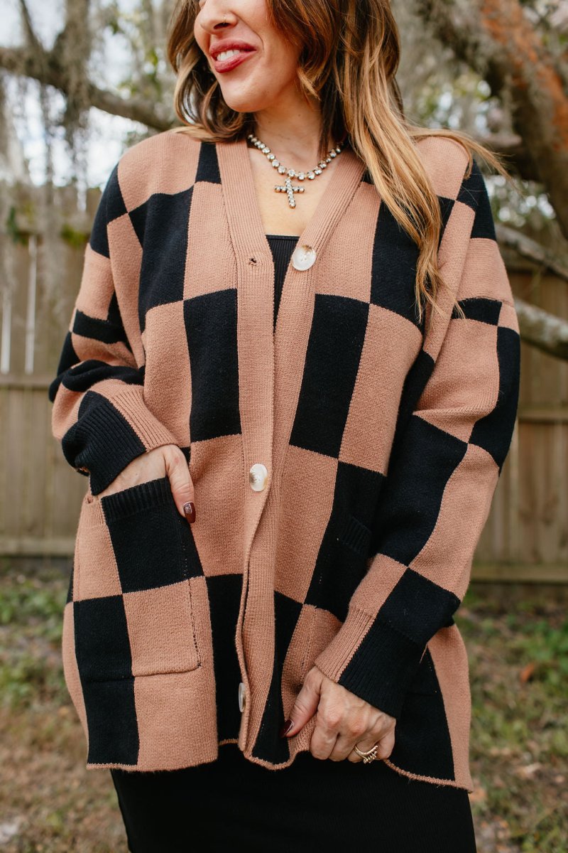 Checkmate Cardigan - Macoma Boutique220 Cardigans/Kimonos